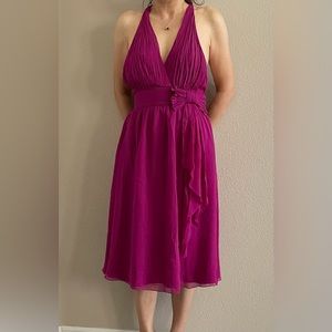 ALICE +OLIVIA MIDI DRESS SIZE S/P ROSE PINK